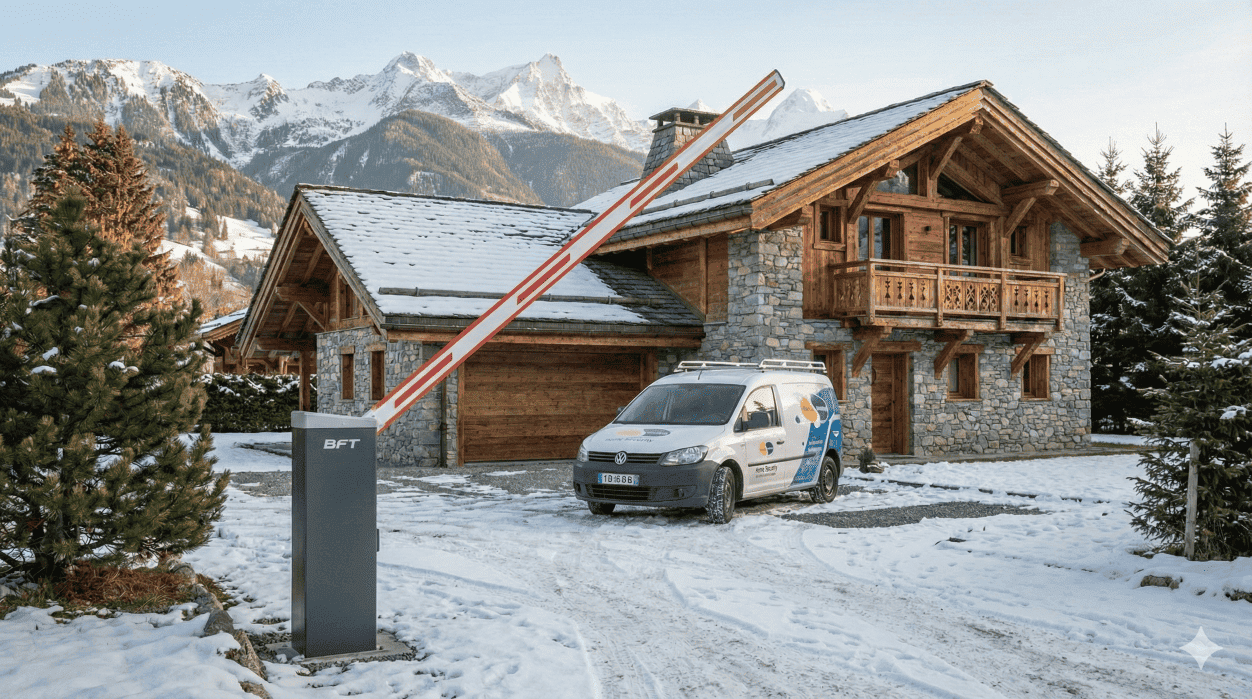 Automatic barrier for hotels and tourist residences